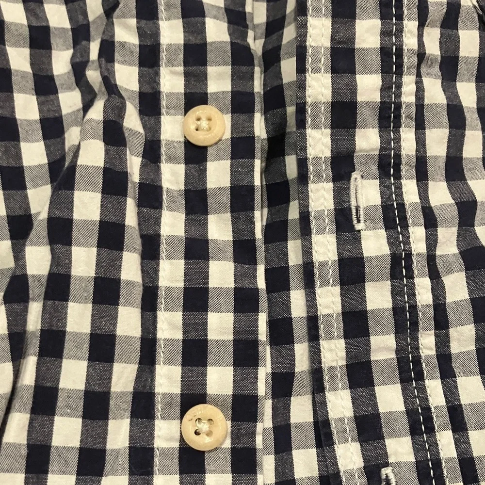 OshKosh B'gosh Blue and White Button Up Dress Shirt Size 6 - Picture 5 of 6